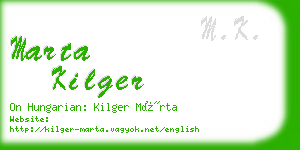 marta kilger business card